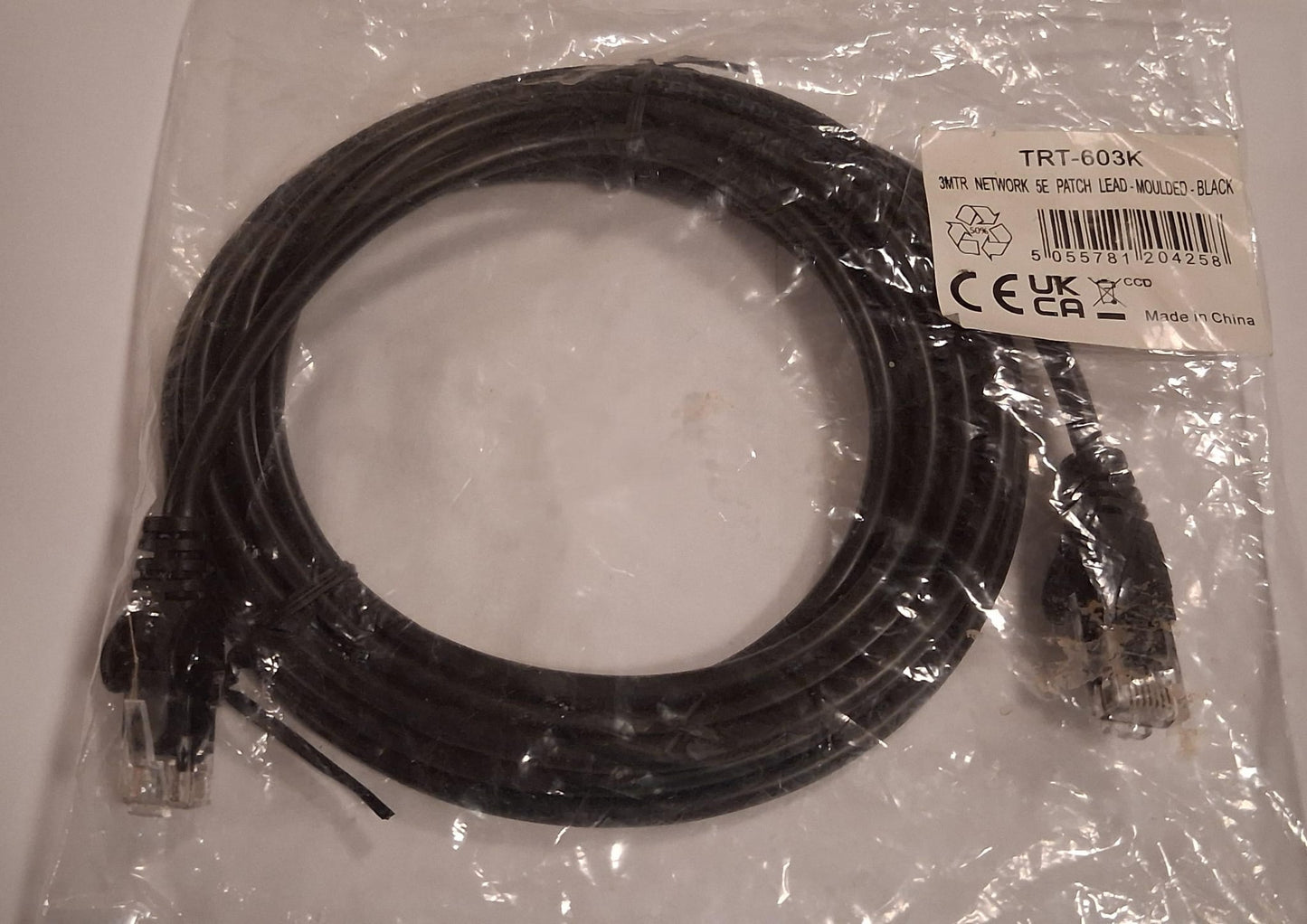 TRT-636K 5E Patch Lead Black