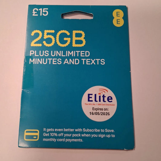 EE PAY AS GO SIM CARDS NEW