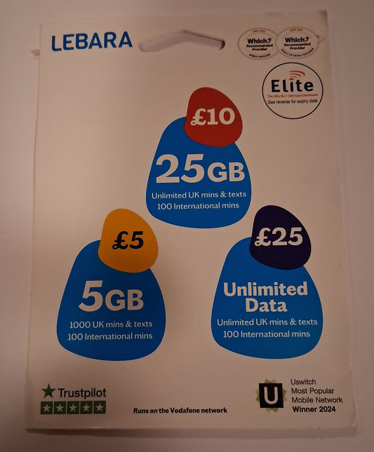 Lebara Prepaid Mobiles SIM