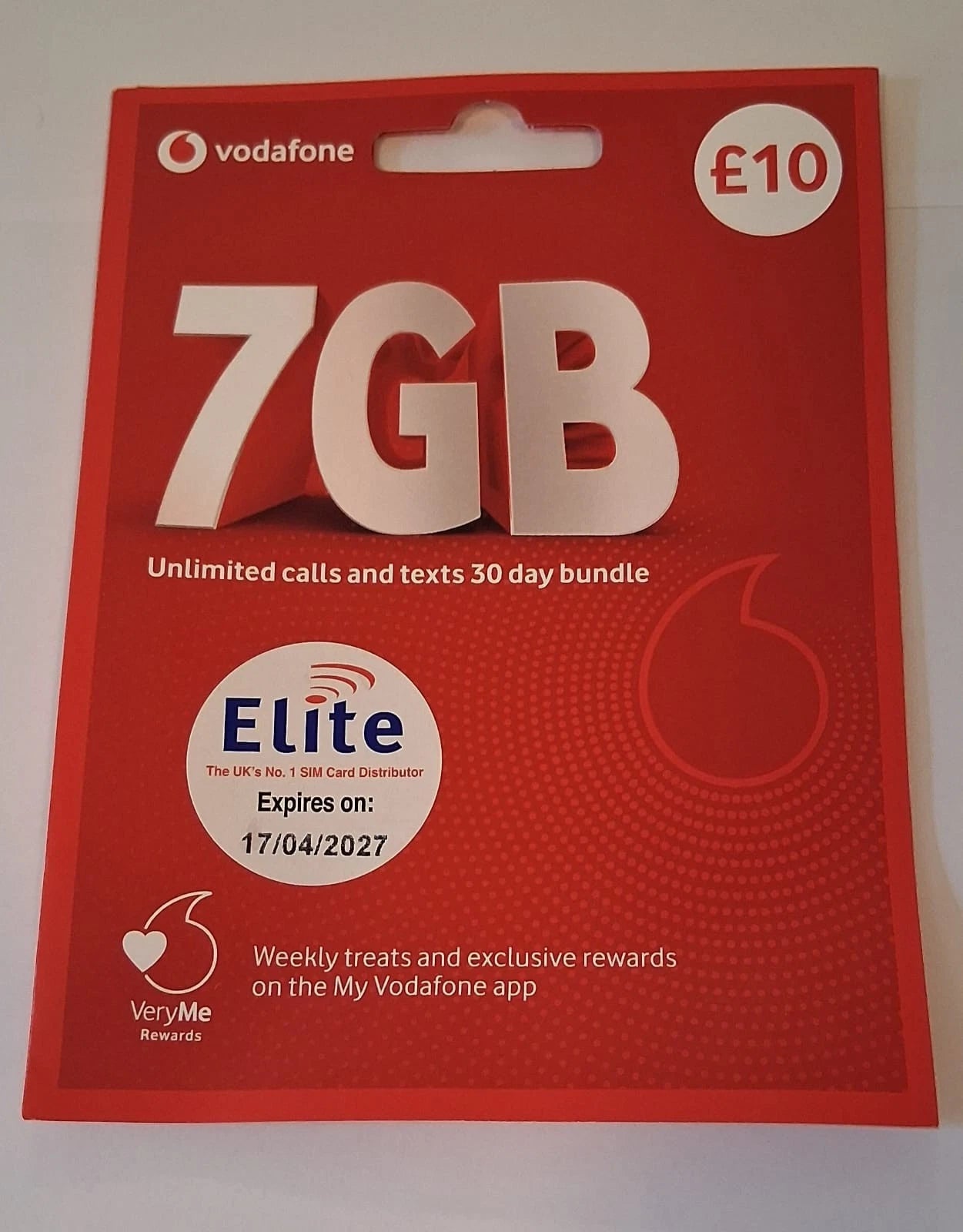 Vodafone PAYG New Sim Card New